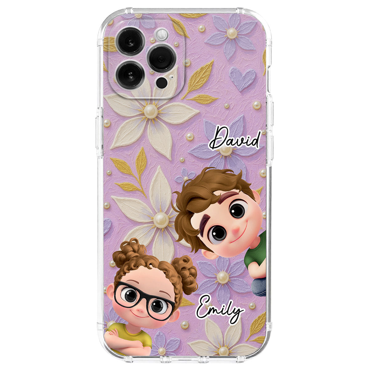 Purple Grandma - Personalized Custom 3D Effect Phone Case