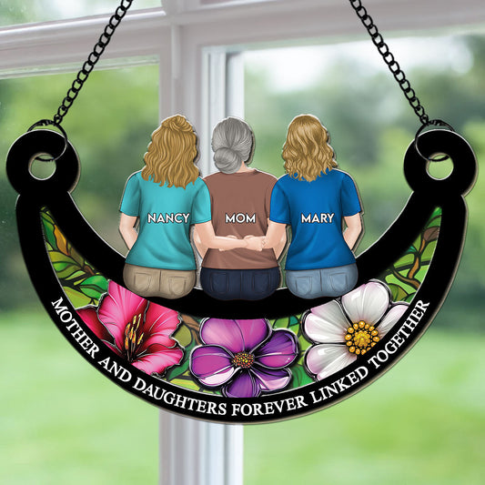 The Love Between Mom And Daughter - Personalized Custom Suncatcher