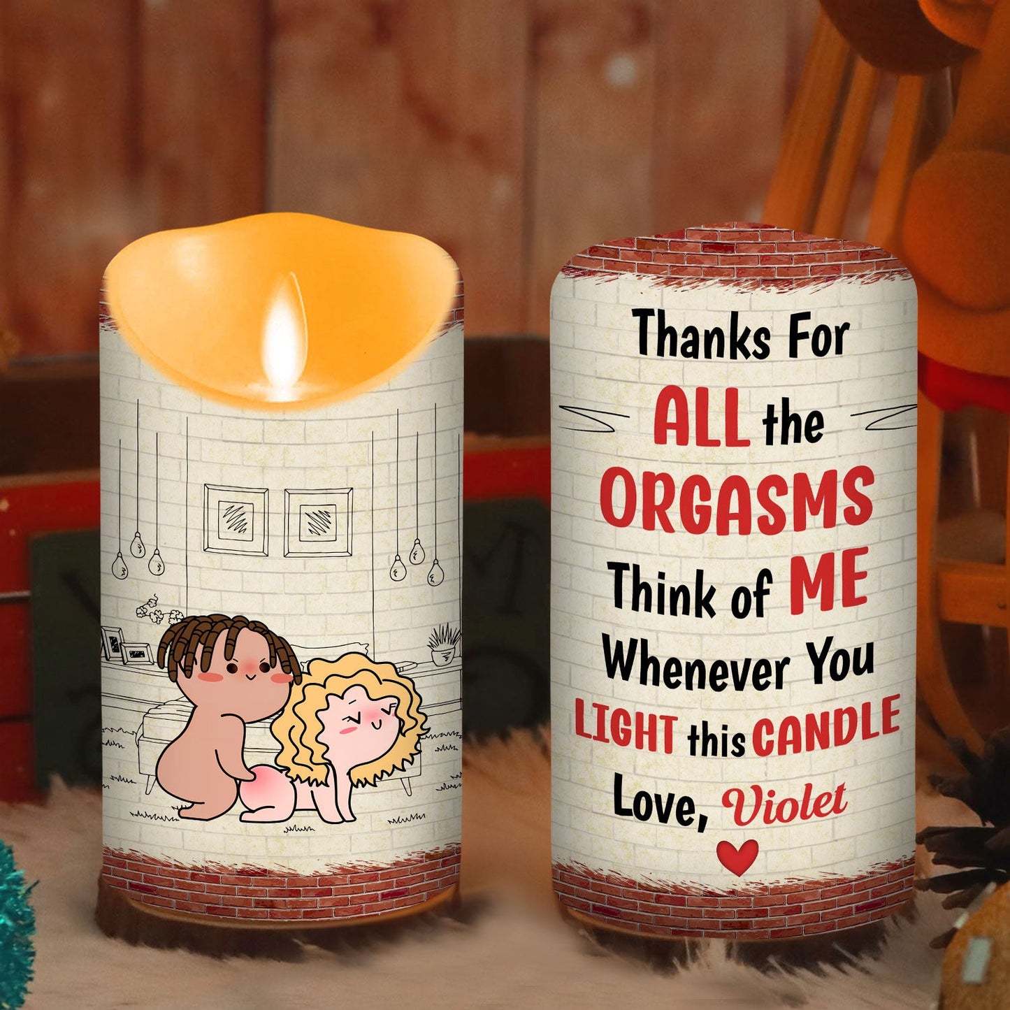 Thank You My Love - Personalized Custom LED Candle