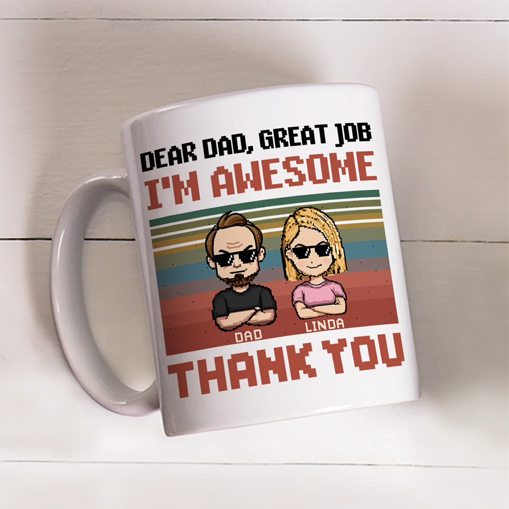 Dear Awesome Father - Personalized Custom Coffee Mug
