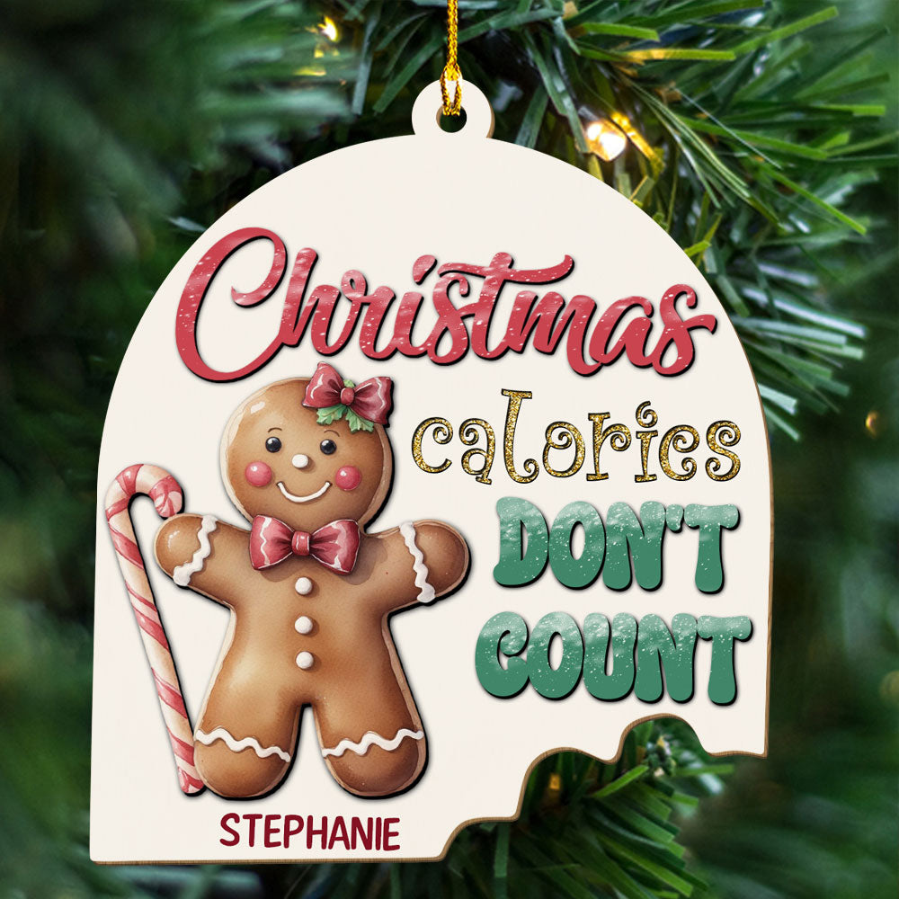 Christmas Calories - Personalized Custom Wood Ornament