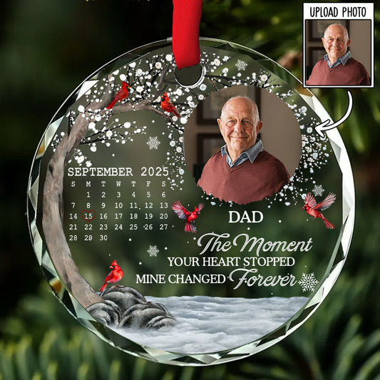 My Heart Changed Forever - Personalized Custom Glass Ornament