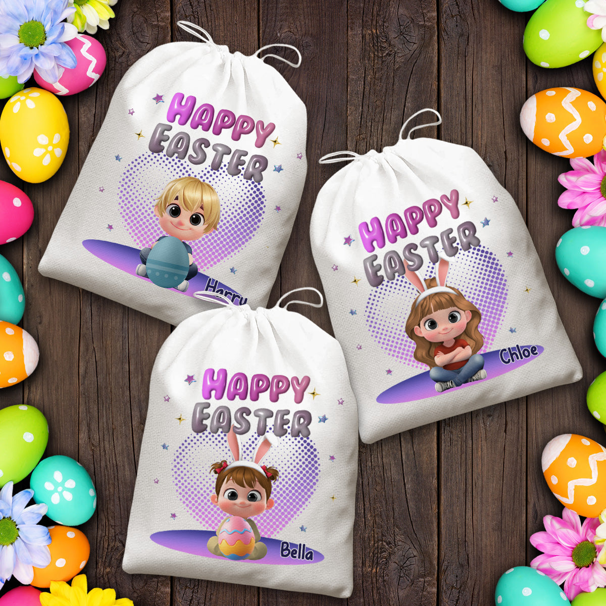 Hopping Into Easter Joy - Personalized Custom Favor Bag