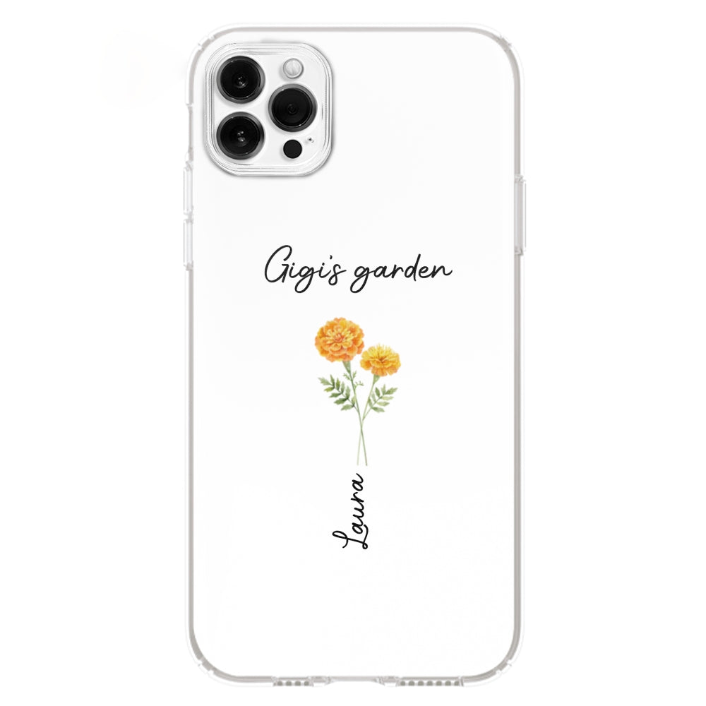 Garden Of Grandma With Birth Month Flowers - Personalized Custom Phone Case