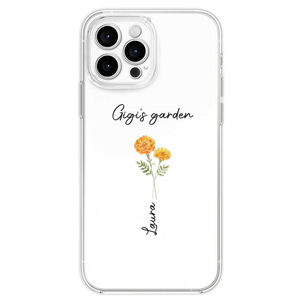 Garden Of Grandma With Birth Month Flowers - Personalized Custom Phone Case