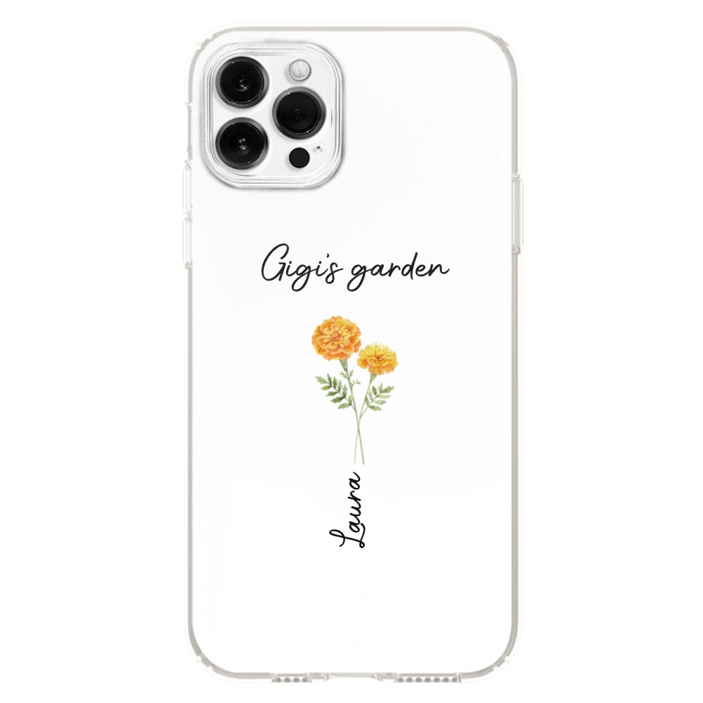 Garden Of Grandma With Birth Month Flowers - Personalized Custom Phone Case