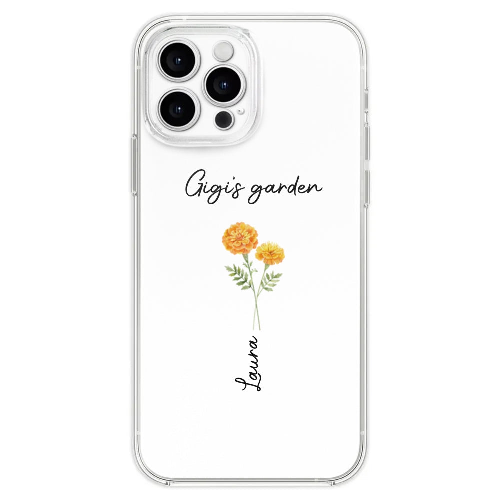 Garden Of Grandma With Birth Month Flowers - Personalized Custom Phone Case