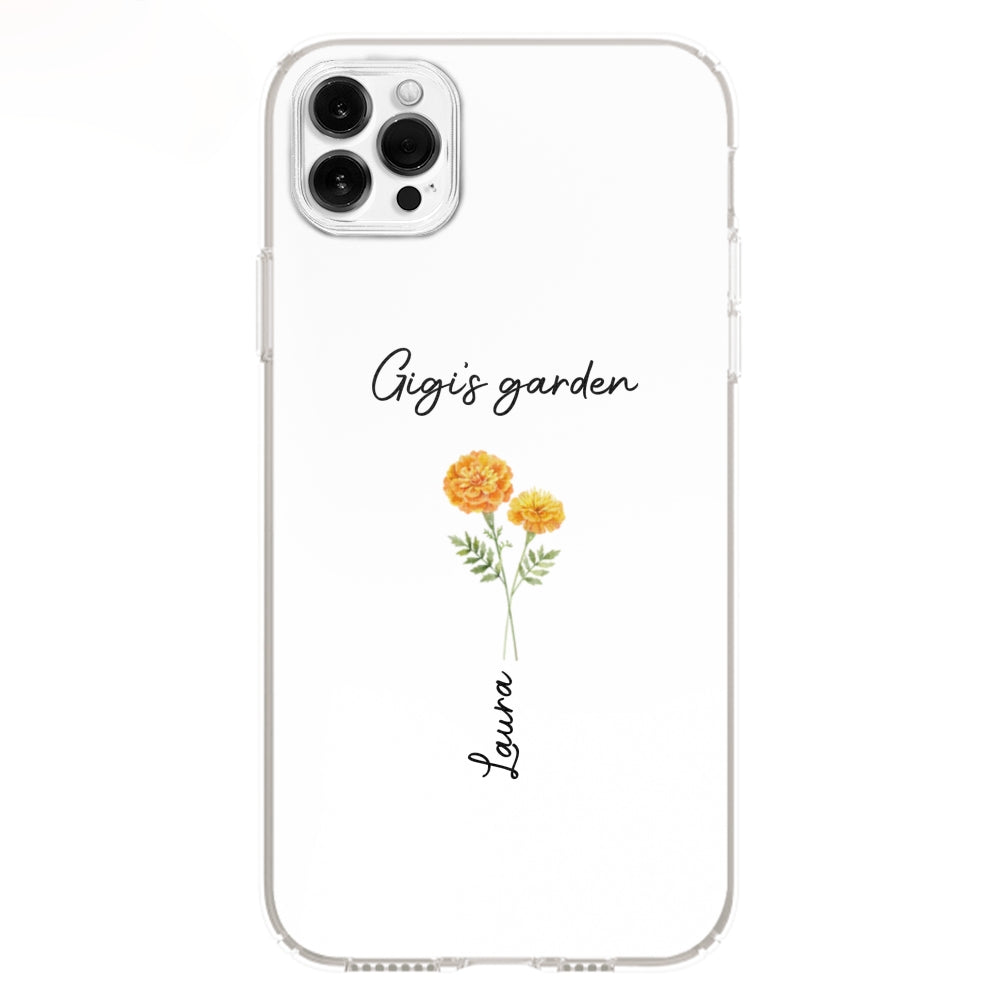 Garden Of Grandma With Birth Month Flowers - Personalized Custom Phone Case