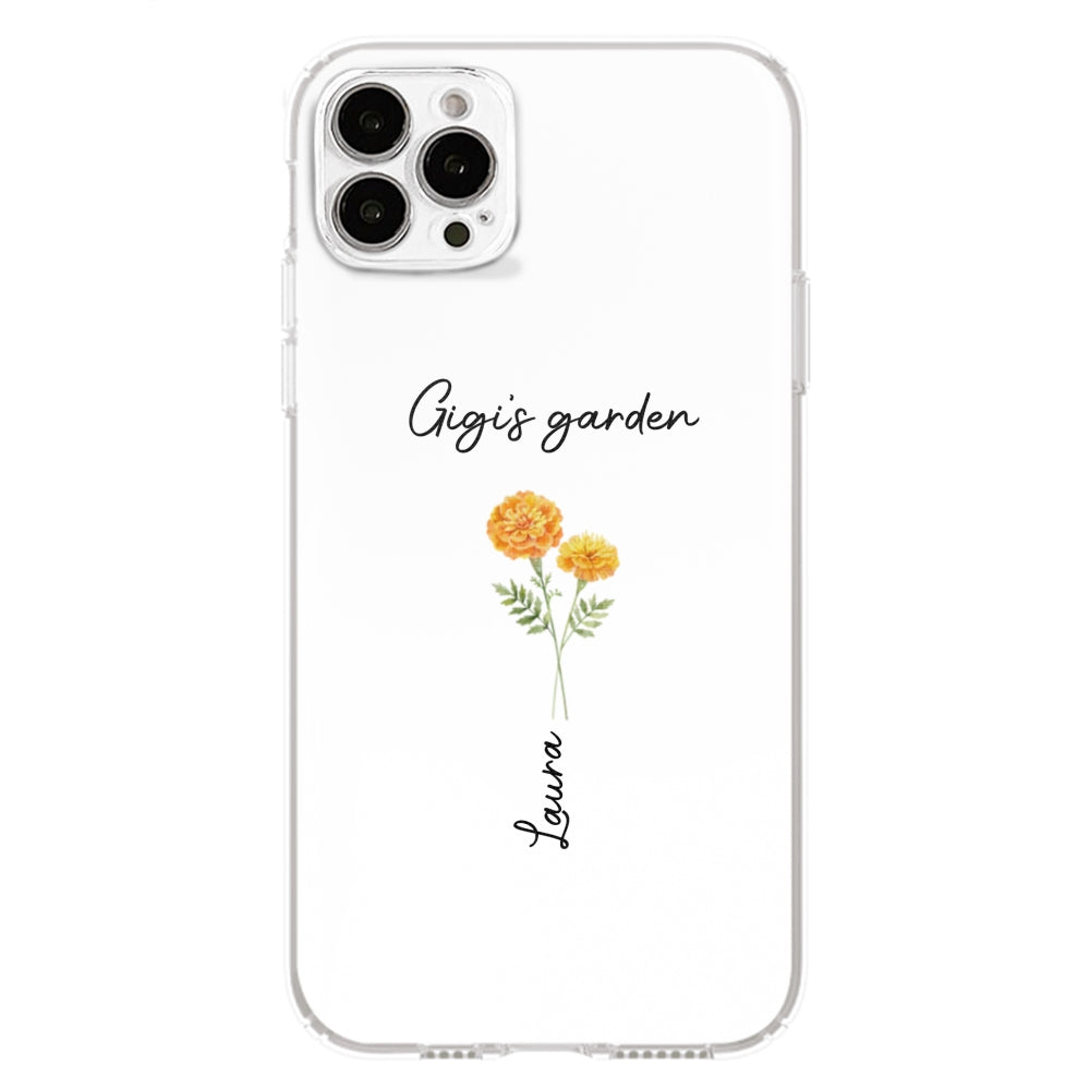 Garden Of Grandma With Birth Month Flowers - Personalized Custom Phone Case