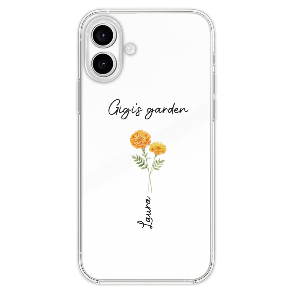 Garden Of Grandma With Birth Month Flowers - Personalized Custom Phone Case