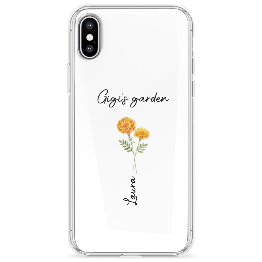 Garden Of Grandma With Birth Month Flowers - Personalized Custom Phone Case