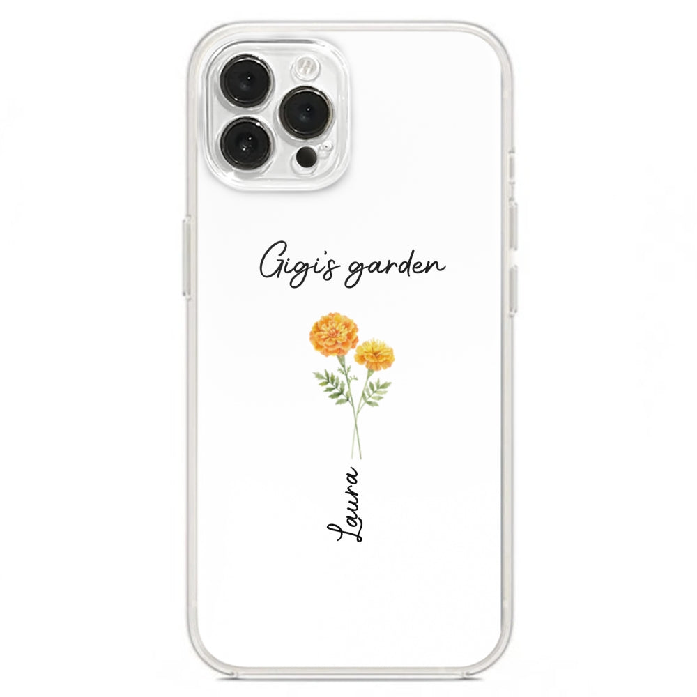 Garden Of Grandma With Birth Month Flowers - Personalized Custom Phone Case