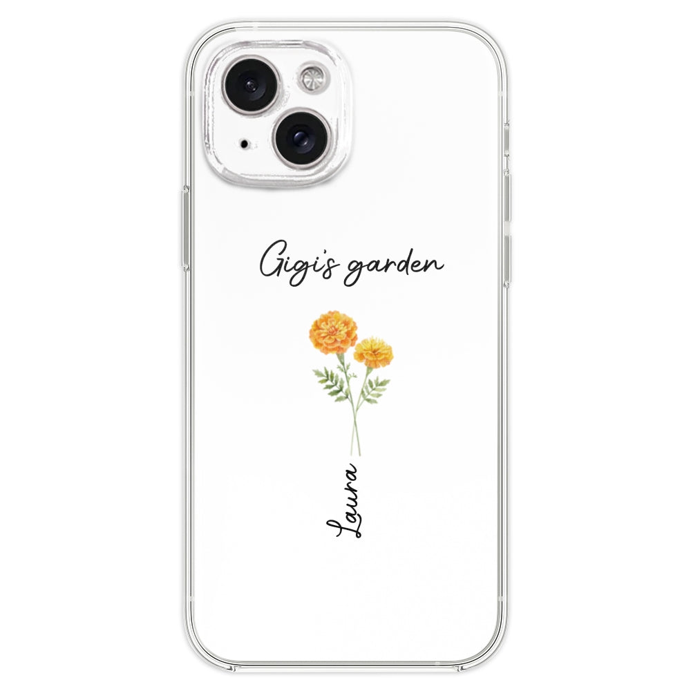 Garden Of Grandma With Birth Month Flowers - Personalized Custom Phone Case
