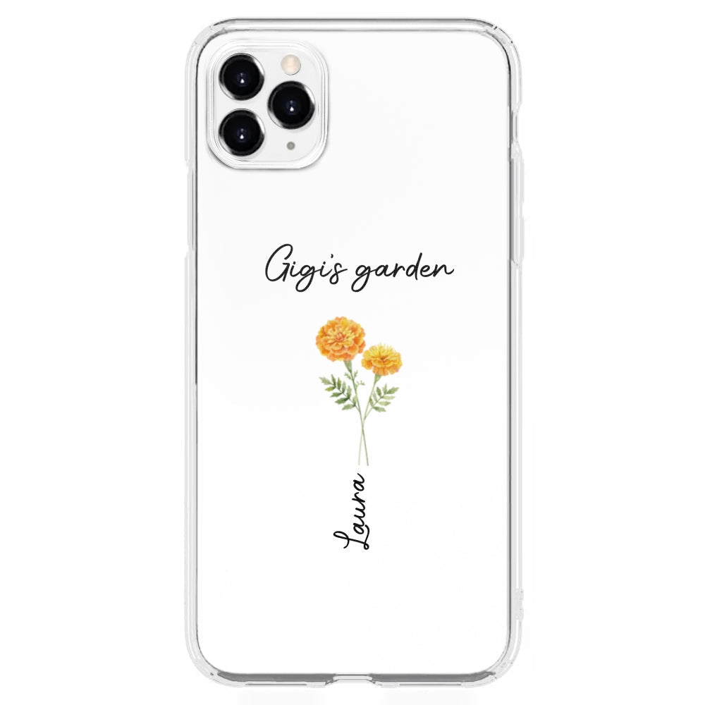 Garden Of Grandma With Birth Month Flowers - Personalized Custom Phone Case