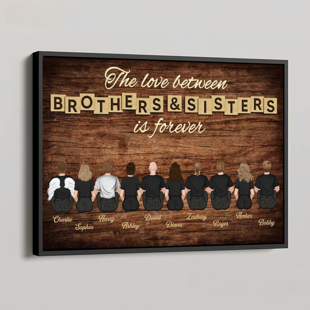 Brothers & Sisters Forever Version 2 - Personalized Custom Poster
