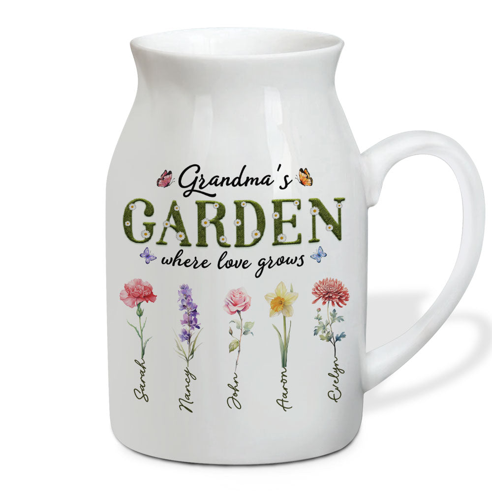 Grandma Garden - Personalized Custom Flower Vase