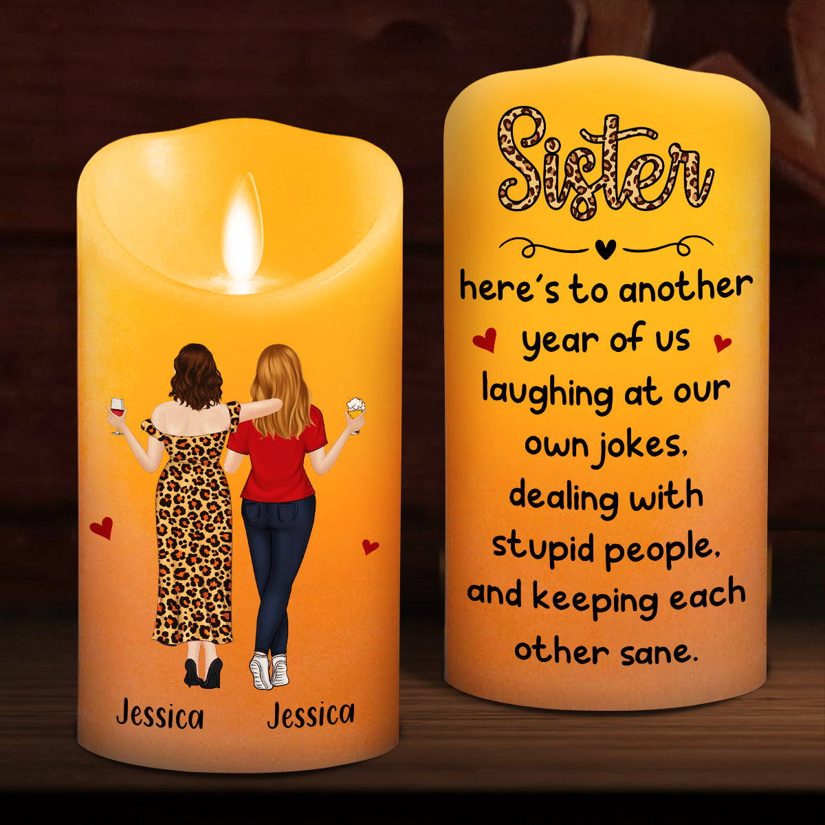 Another Year Together - Personalized Custom LED Candle
