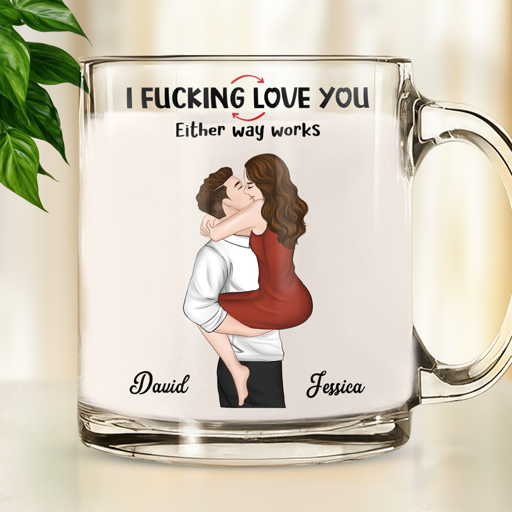 Freaking Love You - Personalized Custom Glass Mug