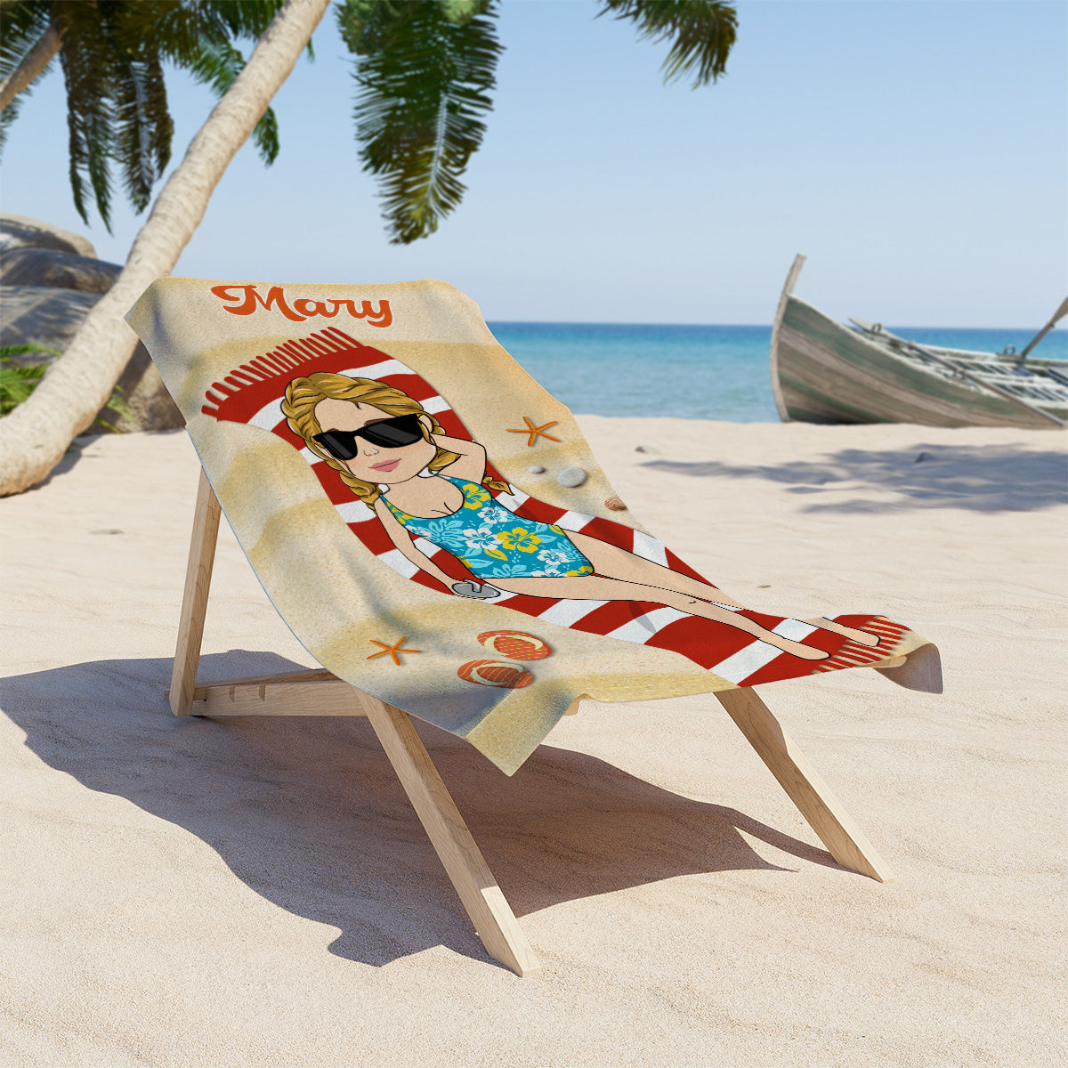 Beach And Summer - Personalized Custom Beach Towel