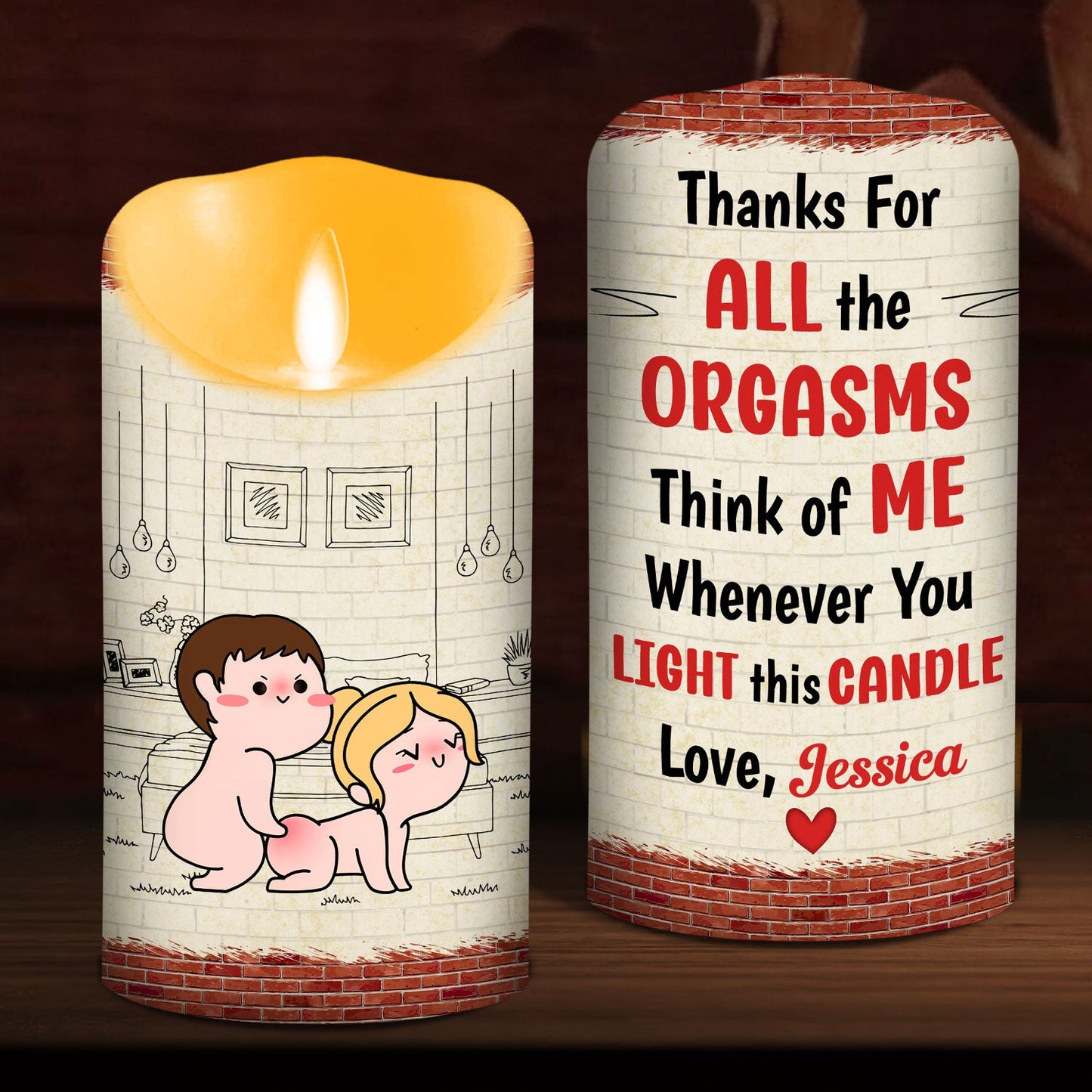 Thank You My Love - Personalized Custom LED Candle
