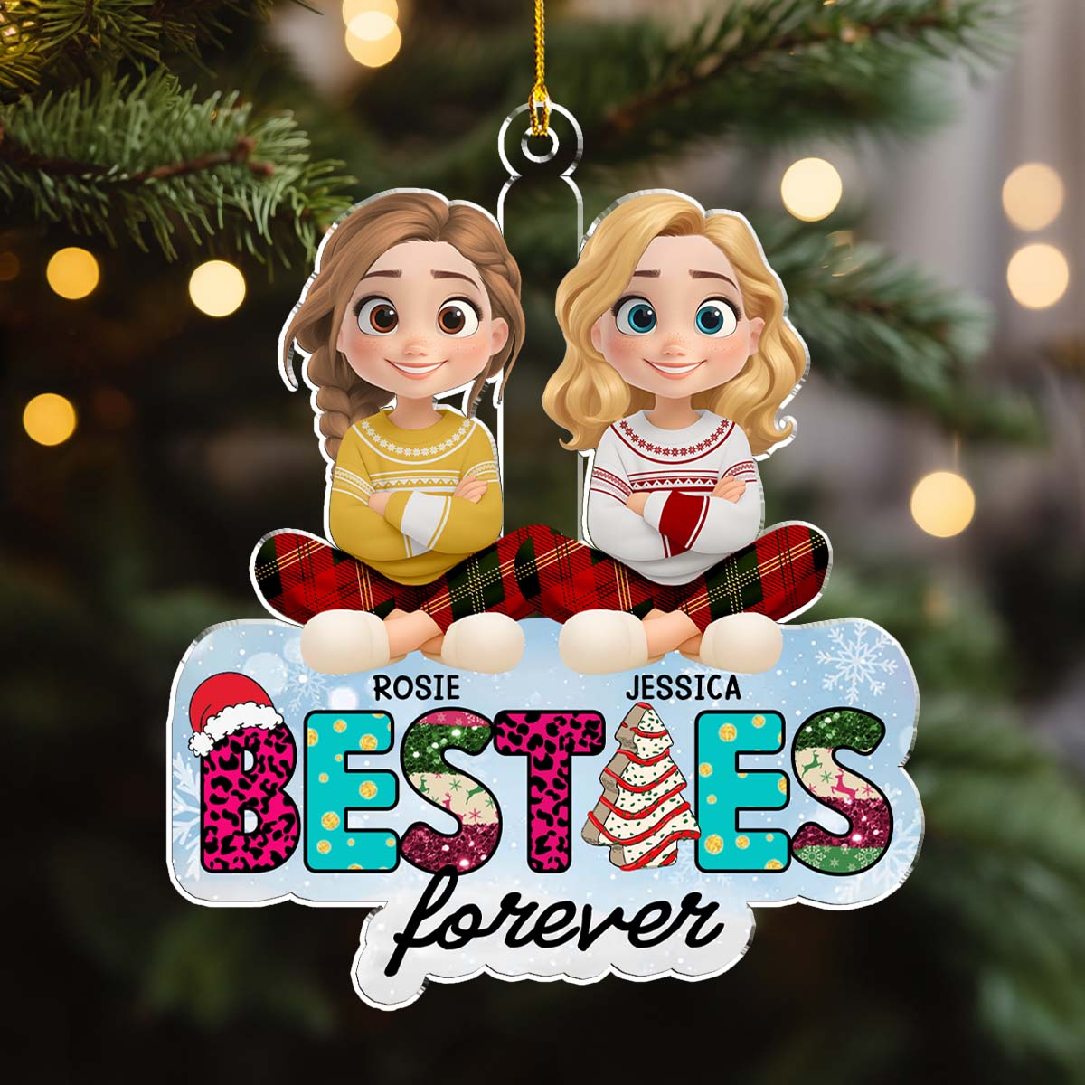 You Are The Best Bestie - Personalized Custom Acrylic Ornament