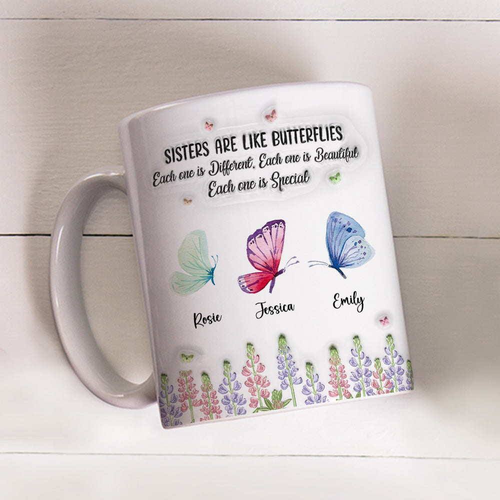 Sisters Nurture With Endless Care - Personalized Custom 3D Inflated Effect Mug