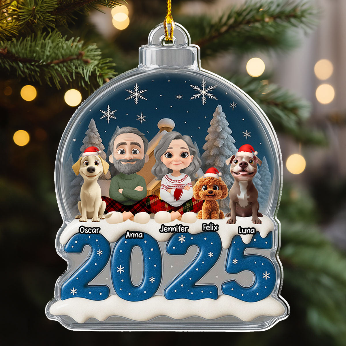 We And Our Dog This Year - Personalized Custom Acrylic Ornament
