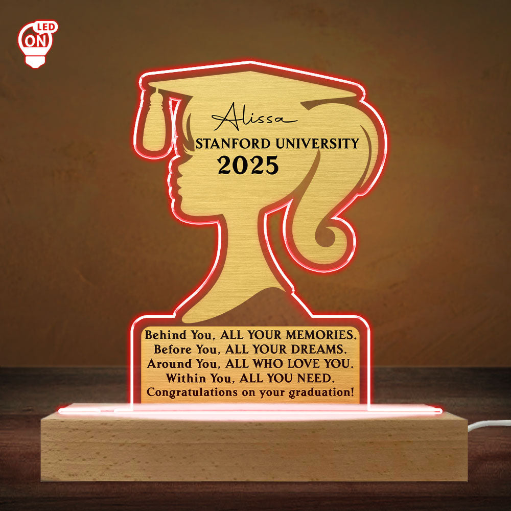 Congratulations On Your Graduation - Personalized Custom LED Light