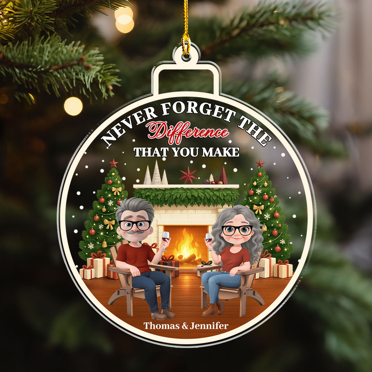 Difference That You Make - Personalized Custom Acrylic Ornament