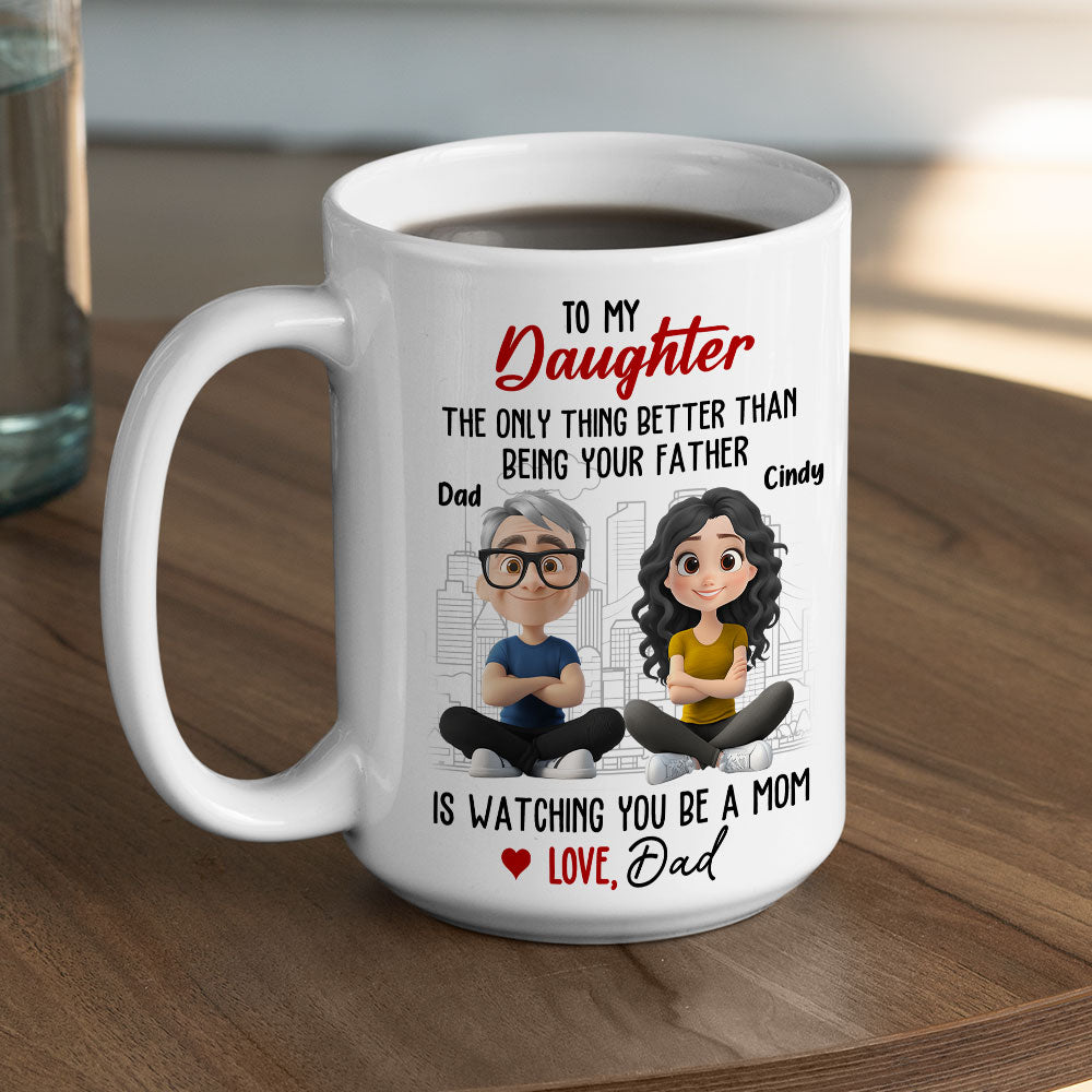 Watching You Become A Mom - Personalized Custom Coffee Mug