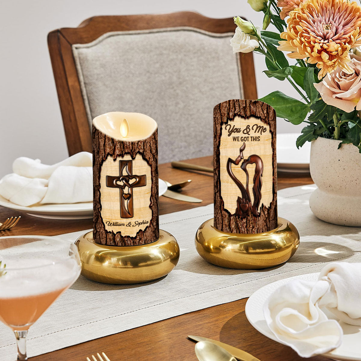 You And Me - Personalized Custom LED Candle