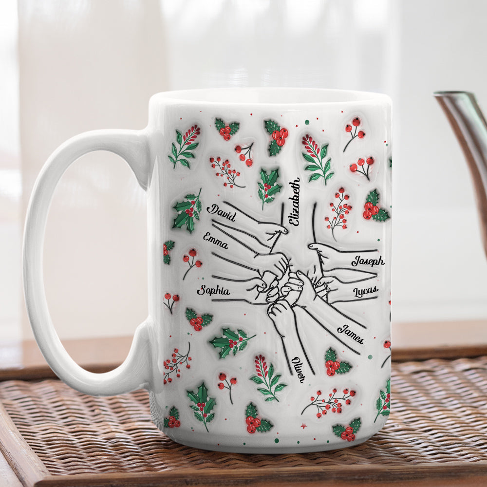 Mom Hold Our Hearts - Personalized Custom 3D Inflated Effect Mug