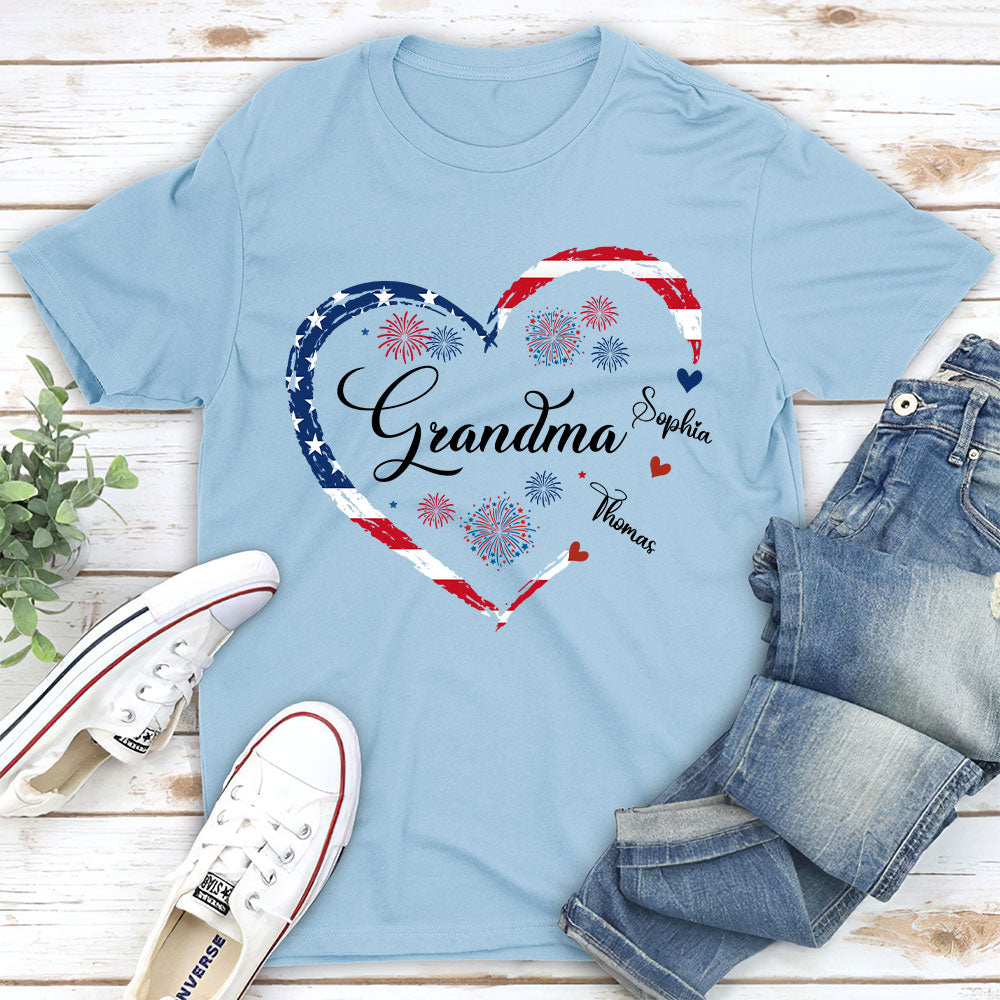 Love Being Grandma 4th Of July - Personalized Custom Shirt