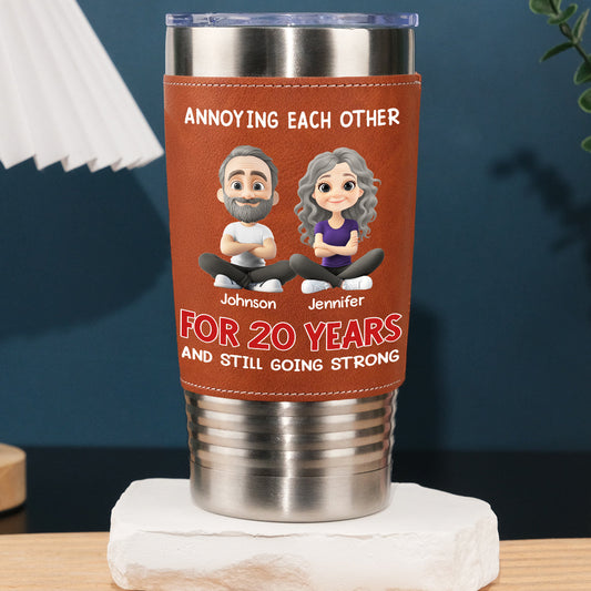 Annoying - Personalized Custom Leather Tumbler