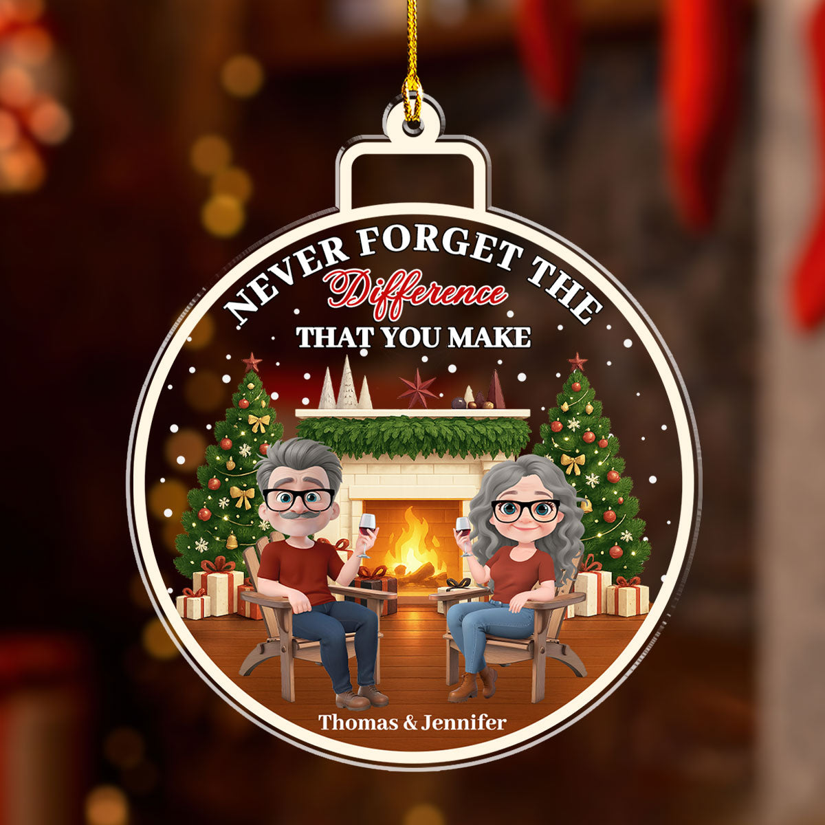 Difference That You Make - Personalized Custom Acrylic Ornament