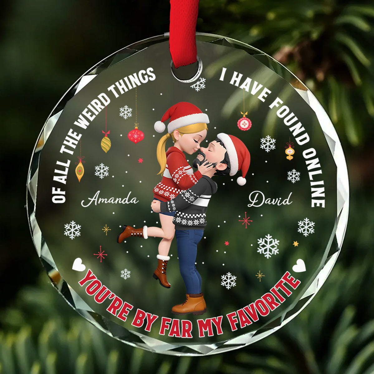 I Have Found Online - Personalized Custom Glass Ornament