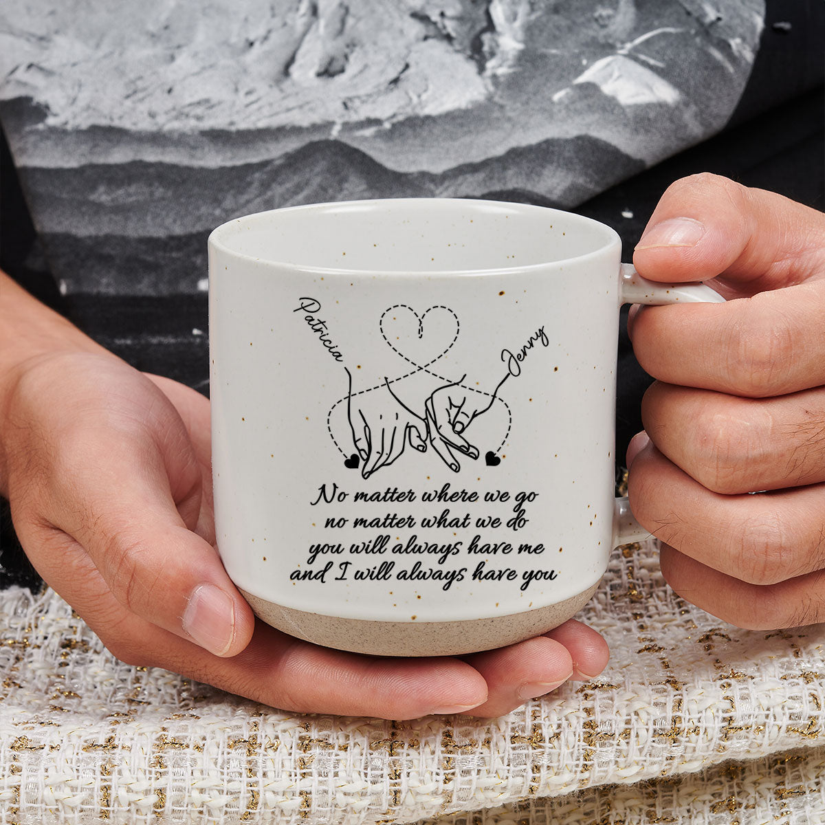Forever Friends, Forever Young  - Personalized Custom Pottery Mug