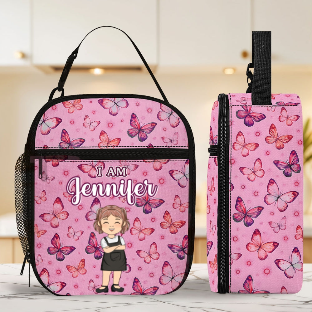 Butterfly Love - Personalized Custom Insulated Lunch Bag