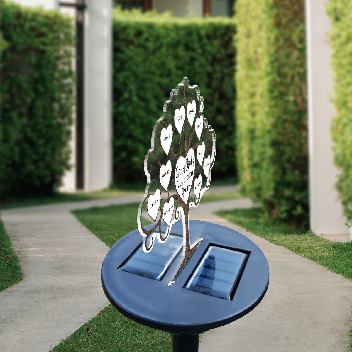 Grandkids Make Life More Grand - Personalized Custom Solar Light