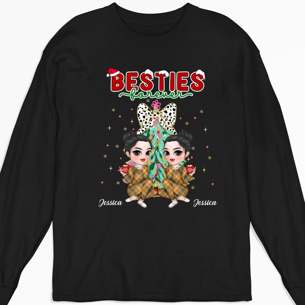 Bestie Sitting Christmas - Personalized Custom Shirt