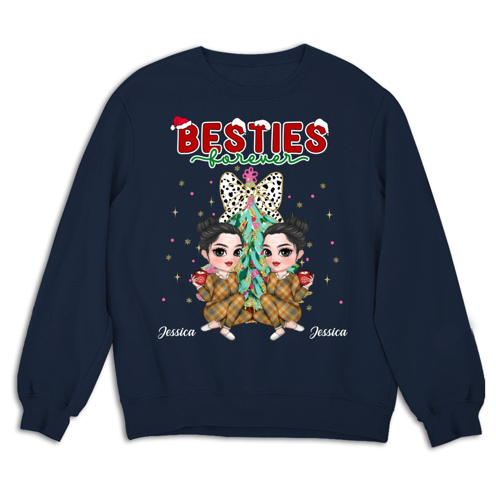 Bestie Sitting Christmas - Personalized Custom Shirt