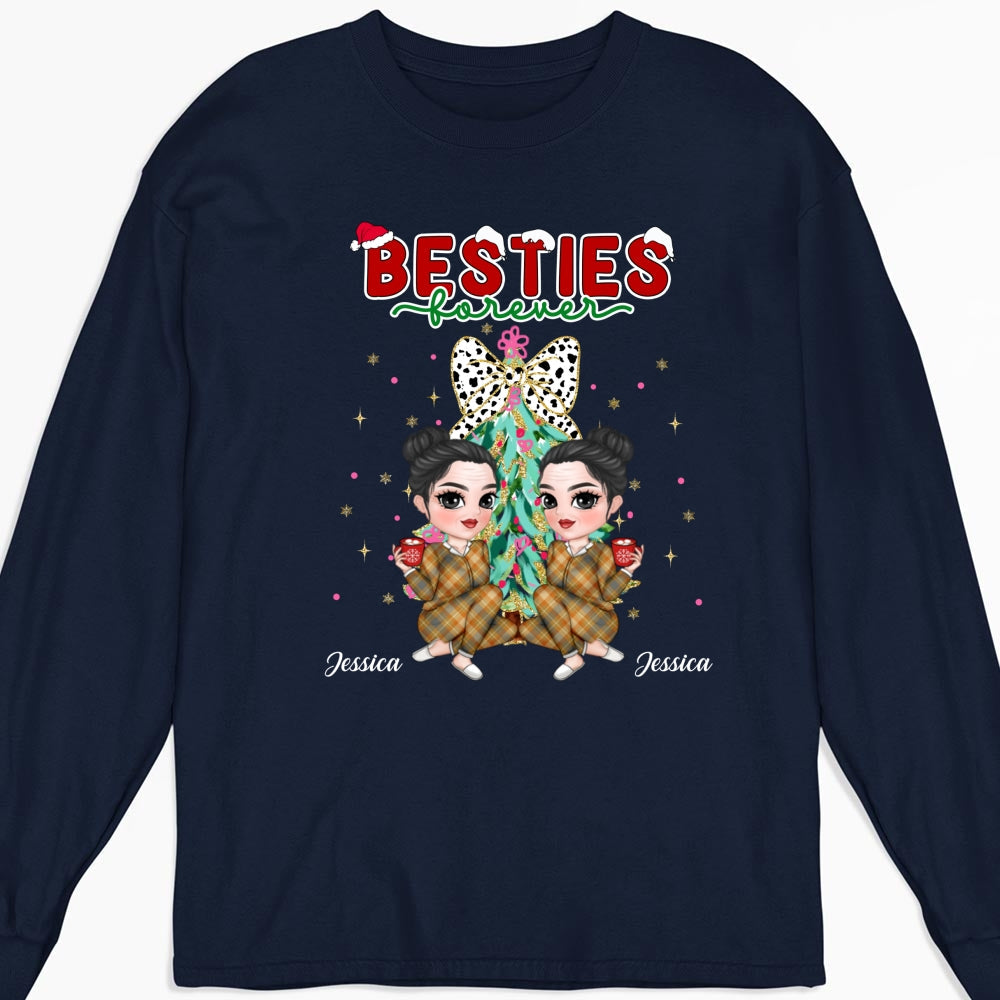 Bestie Sitting Christmas - Personalized Custom Shirt