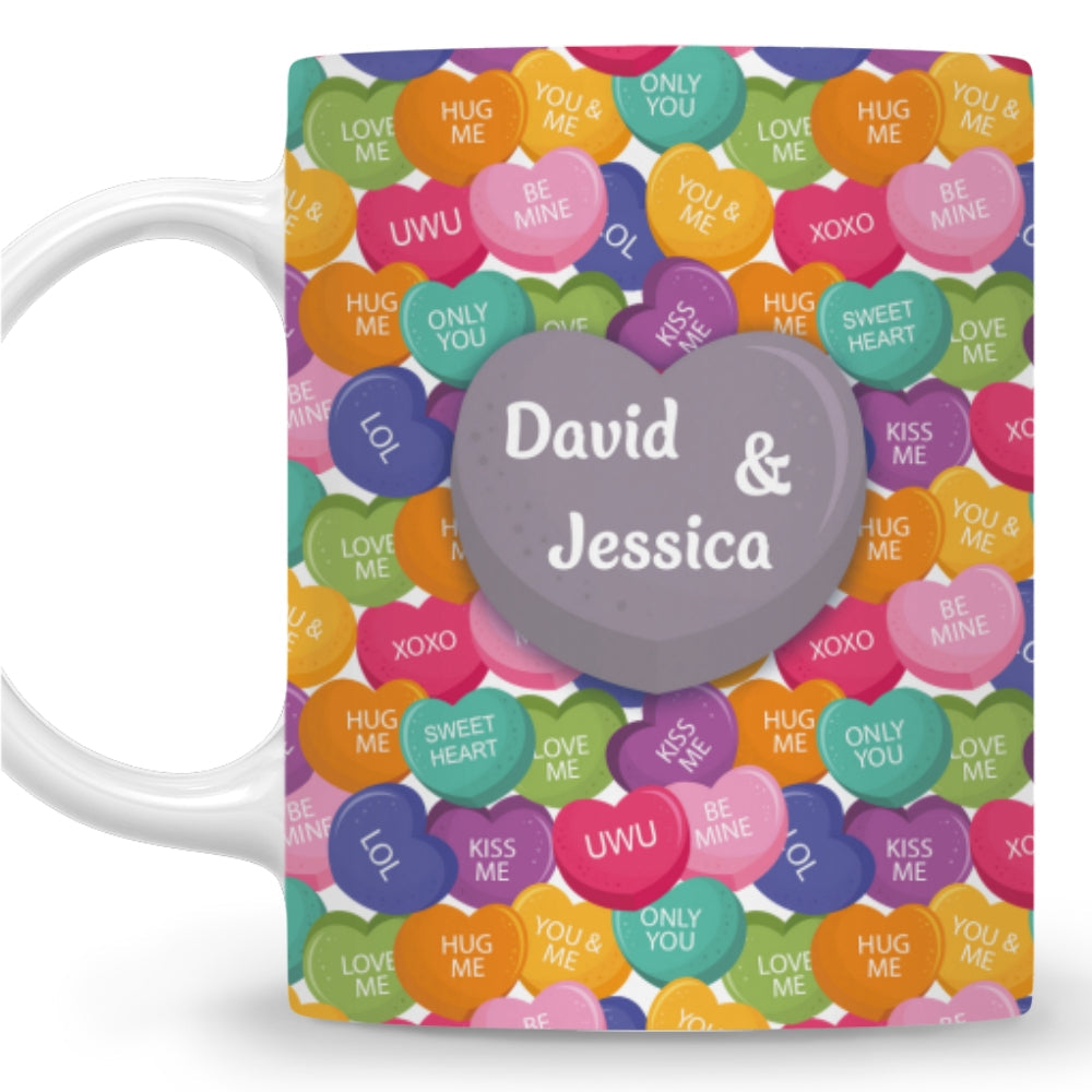 Love Laughter And Candy- Personalized Custom Coffee Mug