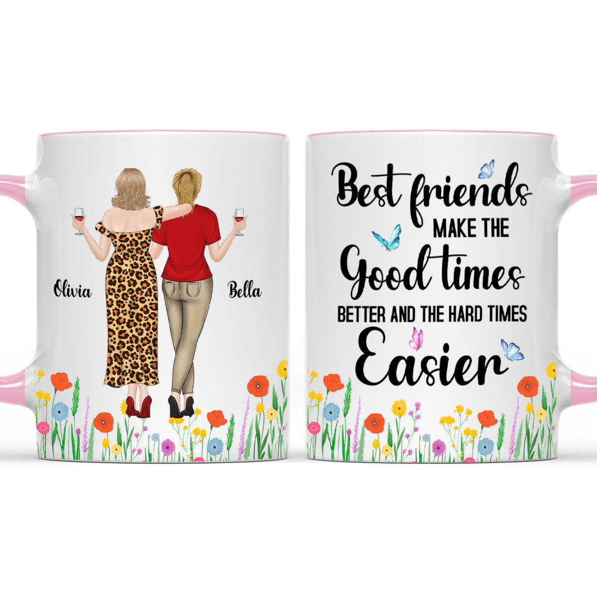 Good Times Better With Friends - Personalized Custom Accent Mug