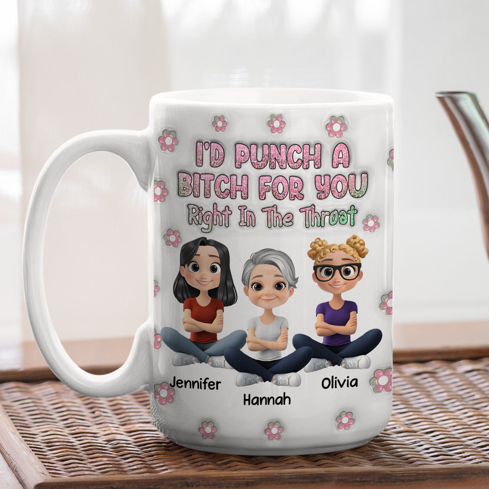 Sisters By Heart - Personalized Custom 3D Inflated Effect Mug