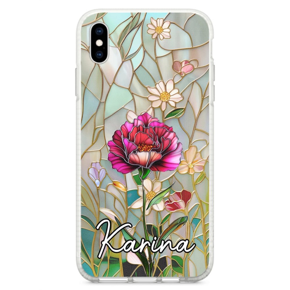 Floral Stained - Personalized Custom Phone Case