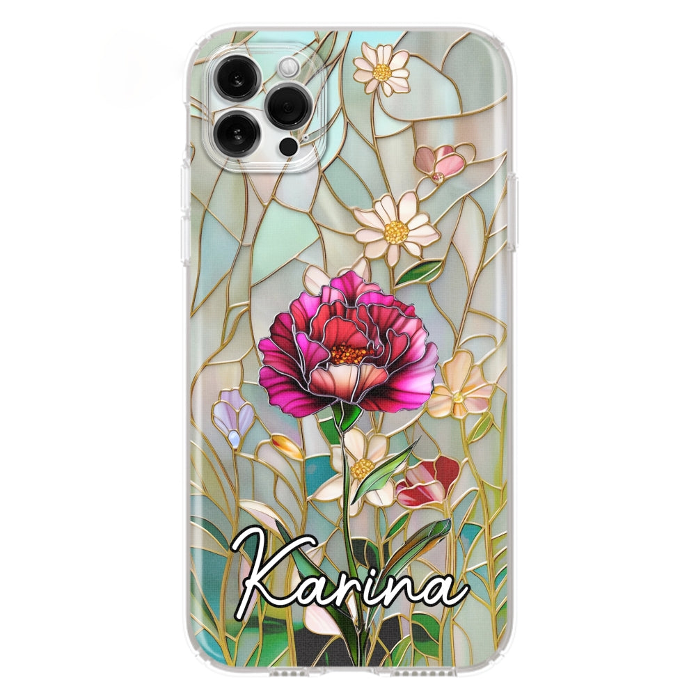 Floral Stained - Personalized Custom Phone Case