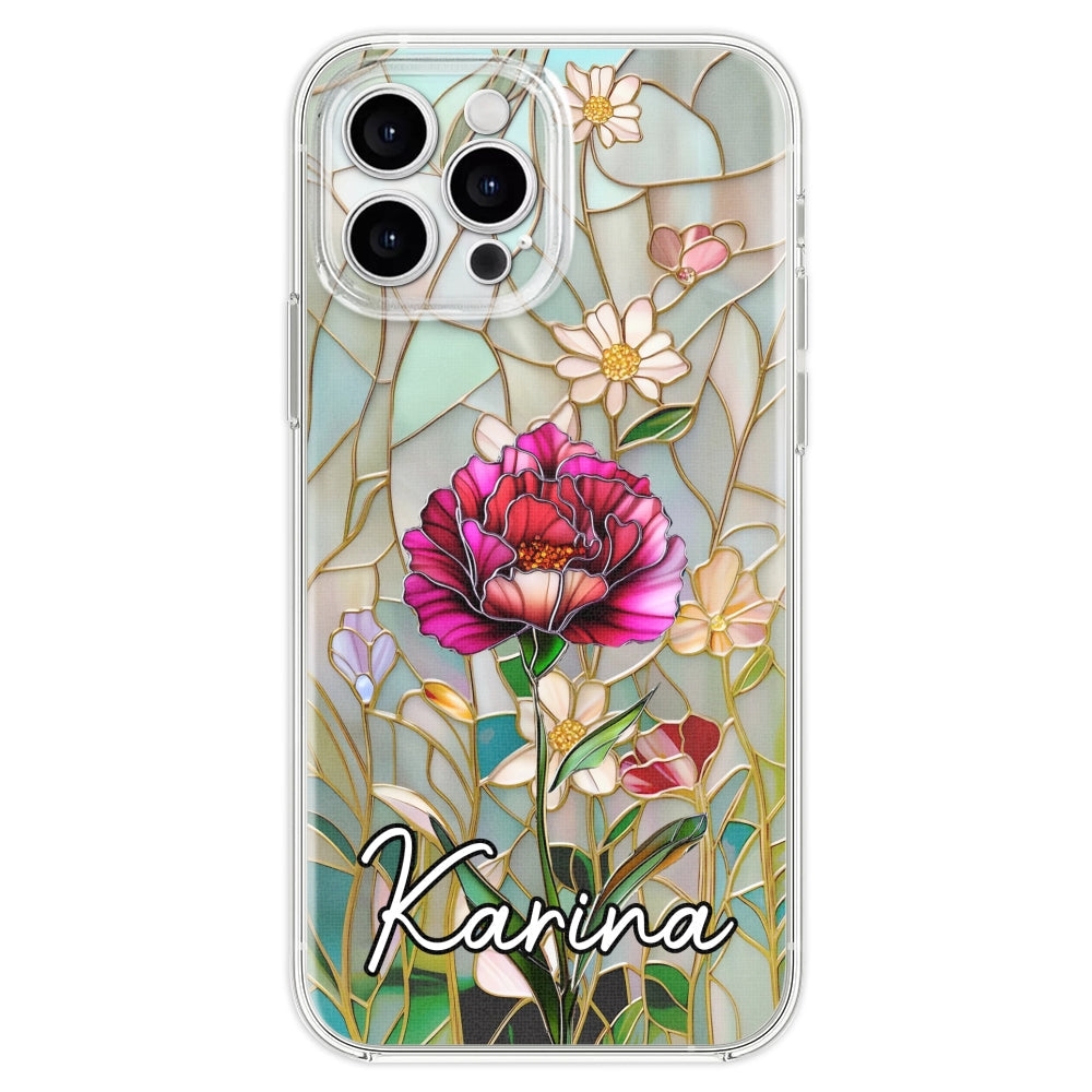 Floral Stained - Personalized Custom Phone Case