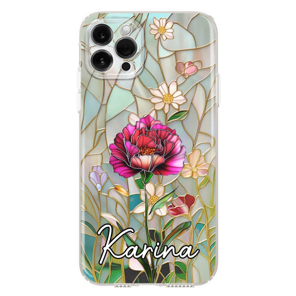 Floral Stained - Personalized Custom Phone Case