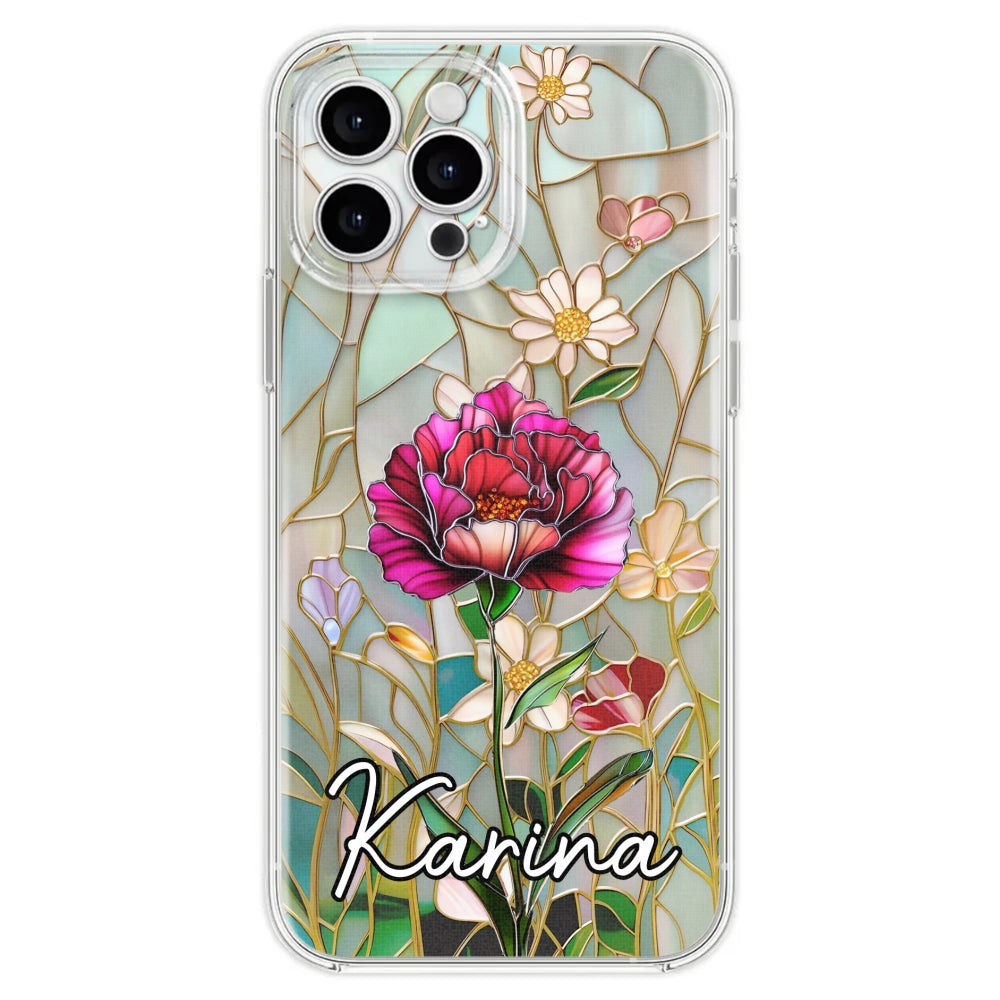 Floral Stained - Personalized Custom Phone Case